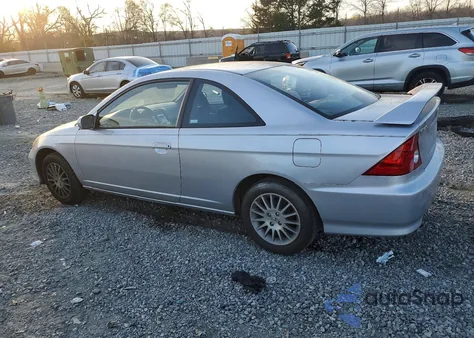 2005 Honda Civic Ex z USA, uszkodzony, nr VIN 1HGEM229X5L061753